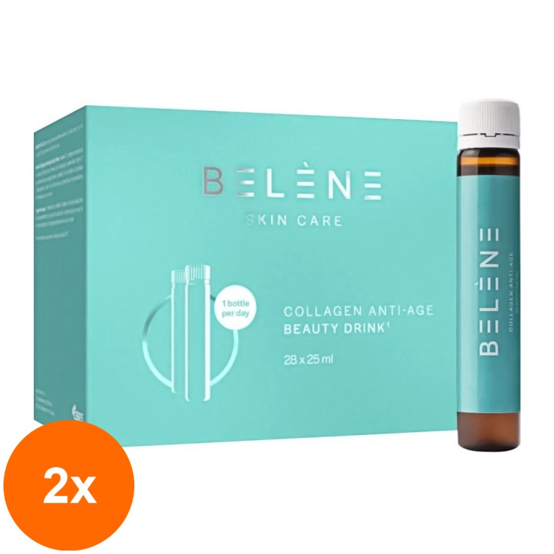 Set 2 x 28 Fiole Collagen Beauty Drink Belene, 25 ml