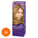 Set 2 x Vopsea de Par Permanenta Wella Wellaton, 8/0 Light Blonde, Blond Deschis, 110 ml