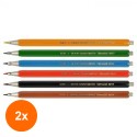 Set 2 x 6 Creioane Mecanice, 2 mm, Versatil