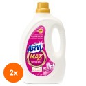 Set 2 x Detergent Lichid pentru Rufe Asevi Max Freshness, Prospetime, 1.86 l, 30 spalari