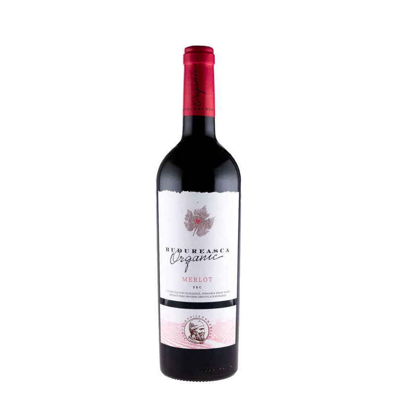 Vin Budureasca Organic Merlot, Rosu Sec, 0.75 l