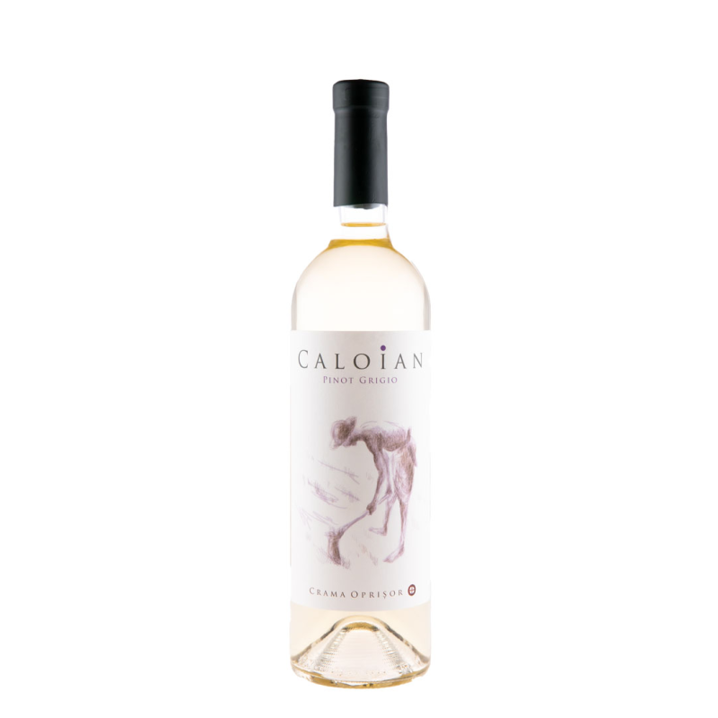 Vin Caloian Pinot Grigio Crama Oprisor, Alb Sec, 0.75 l