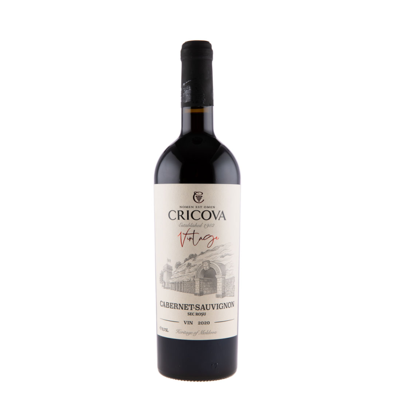 Vin Cricova Vintage Cabernet-Sauvignon, Rosu Sec, 0.75 l
