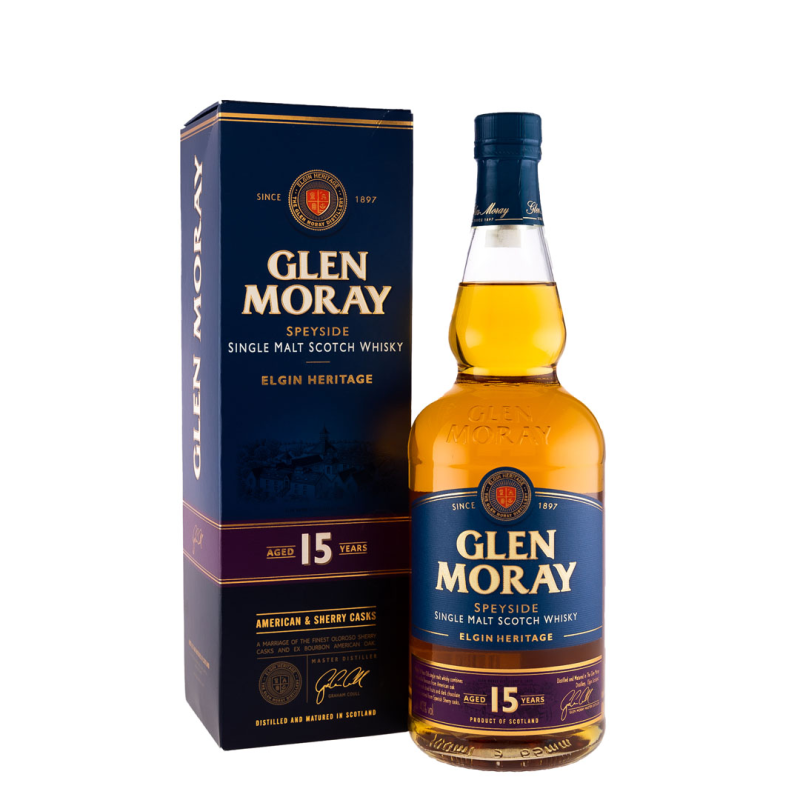 Whisky Glen Moray, 15 Ani, Single Malt, 40%, 0.7 l