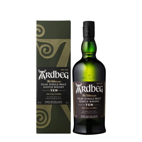 Whisky Ardbeg 10 Ani, Single Malt 46%, Cutie, 0.7 l...