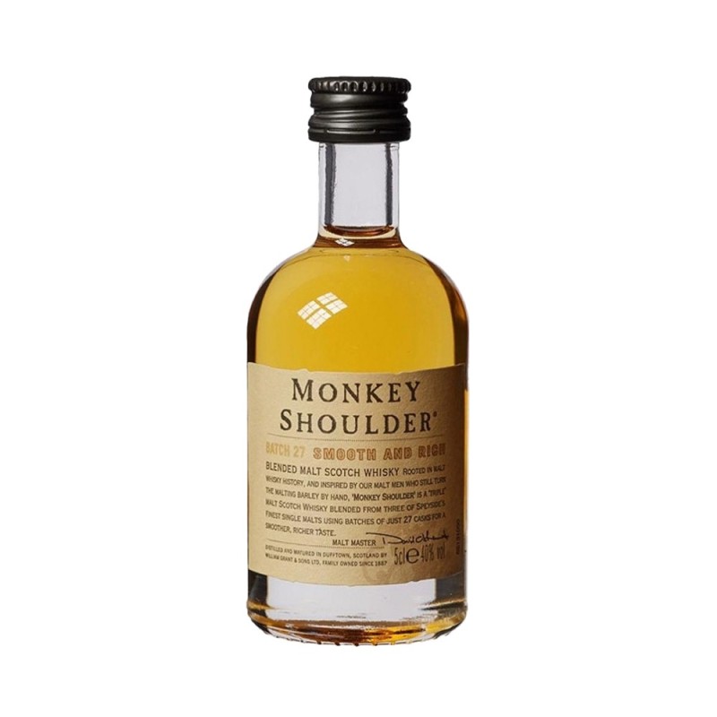 Whisky Monkey Shoulder Blended Malt Scotch, 40 % Alcool, 50 ml