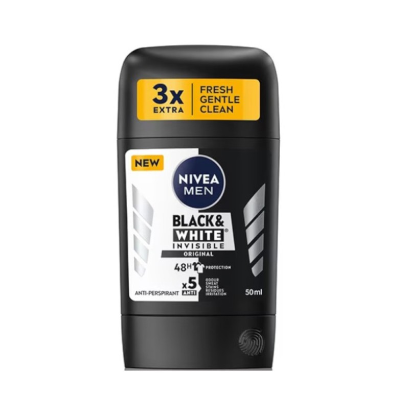 Deodorant Stick pentru Barbati, Nivea Black&White Power, 50 ml