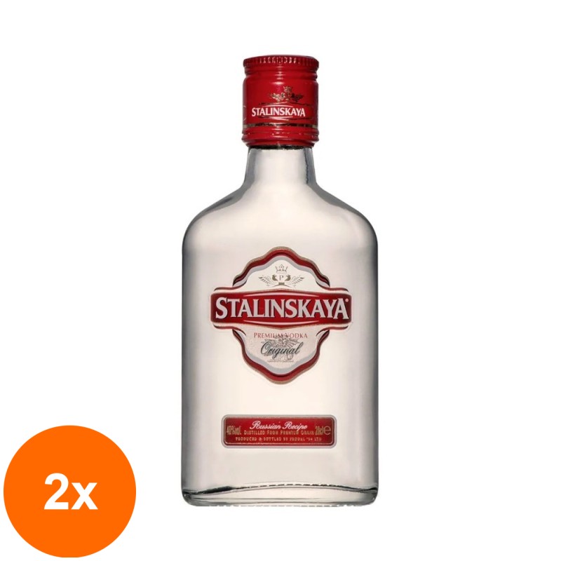 Set 2 x Vodka Stalinskaya, 40 % Alcool, 0.2 l