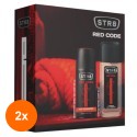 Set 2 x Caseta Cadou STR8 Red Code Parfum pentru Corp, 85 ml si Deodorant Spray pentru Corp, 150 ml