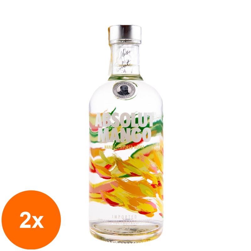 Set 2 x Vodka Mango Absolut, 40%, 0.7 l