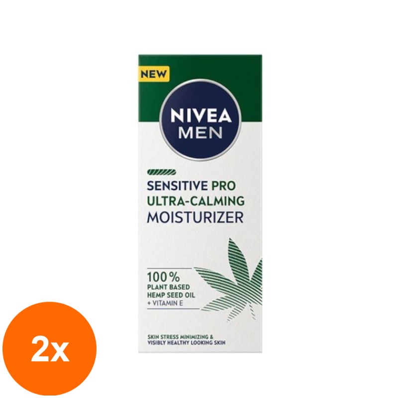 Set 2 x Crema pentru Fata Nivea Men Sensitive Pro, 75 ml