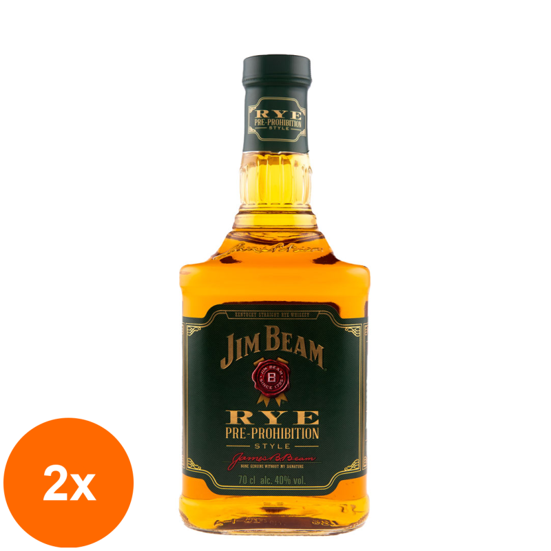 Set 2 x Whisky Jim Beam Rye, 40%, 0.7 l