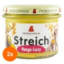 Set 2 x Crema Tartinabila BIO Vegetala cu Mango si Curry, 180 g, Zwergenwiese
