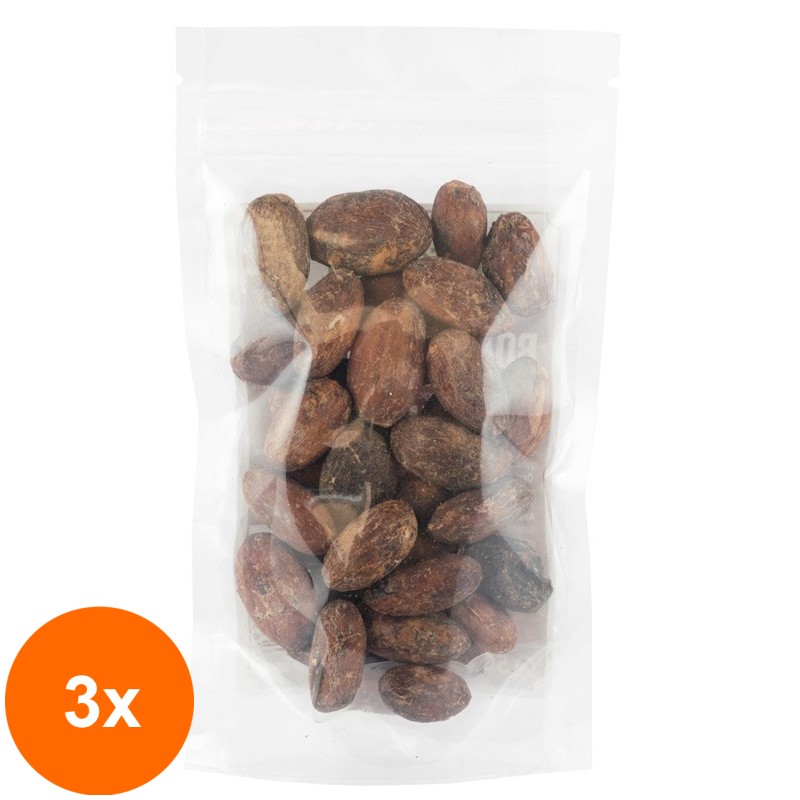 Set 3 x Boabe de Cacao Raw, Bio, 50 g