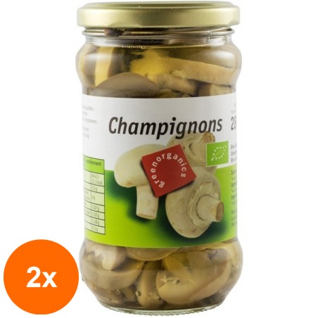 Set 2 x Ciuperci Champignon BIO, 280 g / 170 g, Green Organics...