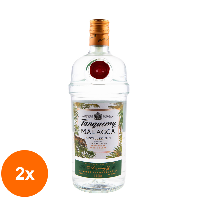 Set 2 x Gin Tanqueray Malacca 41.3%, 1 l