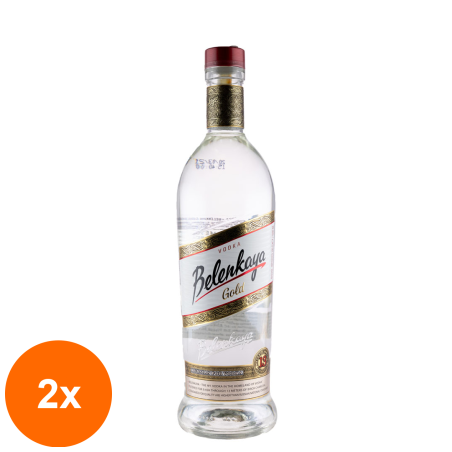 Set 2 x Vodka Belenkaya, Gold, 1 l...
