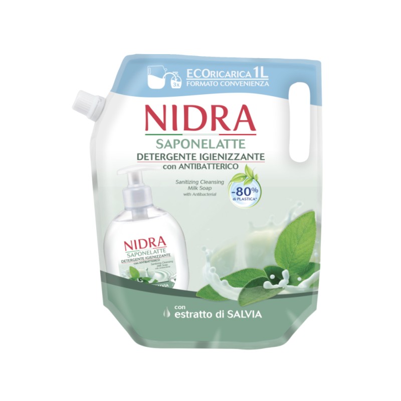 Rezerva Sapun Lichid Nidra Natural, Antibacterian 1 l