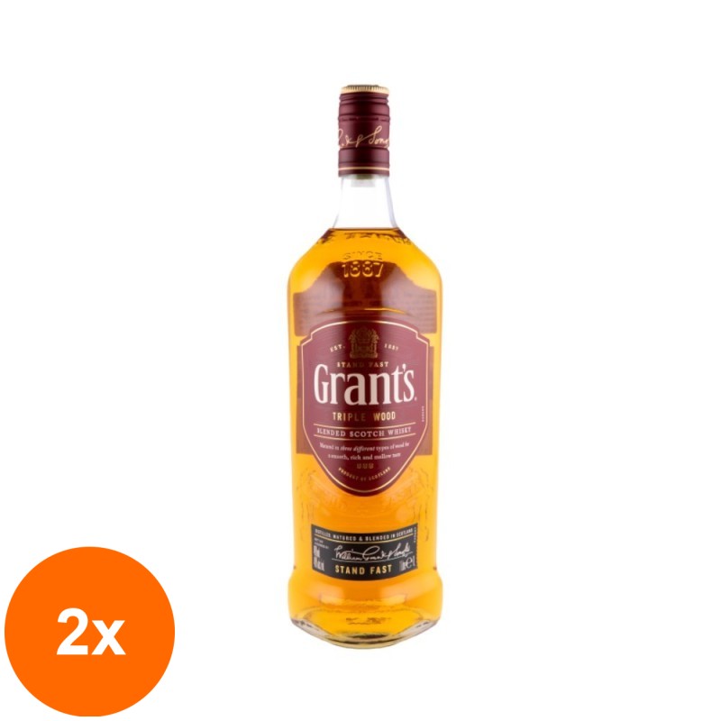 Set 2 x Whisky Grant's Triple Wood, 40%, 0.7 l
