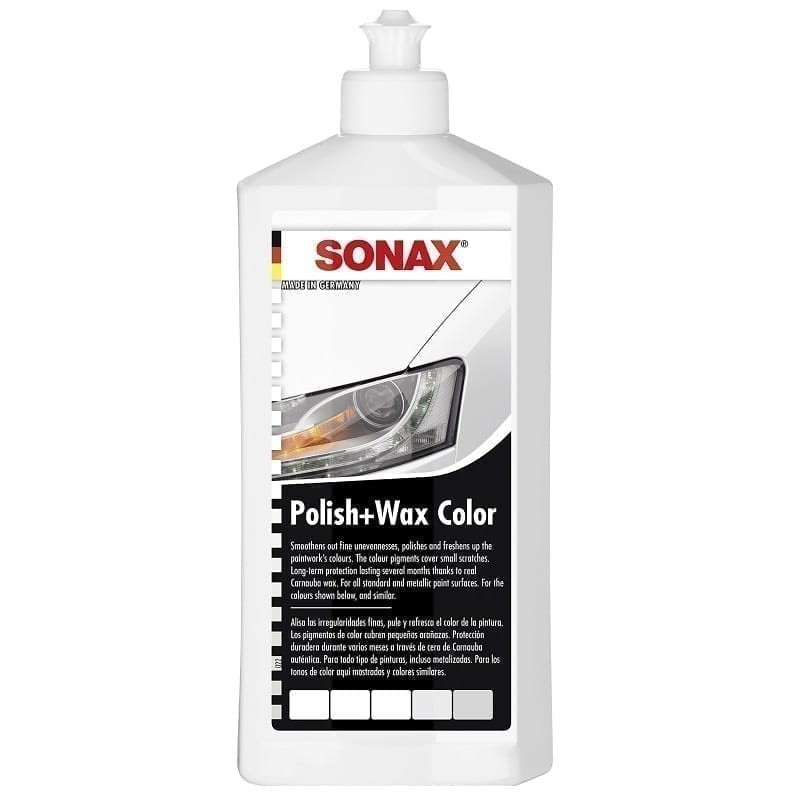 Polish cu Ceara pentru Culoarea Alba, Polish&Wax Nanopro, 250 ml, Sonax