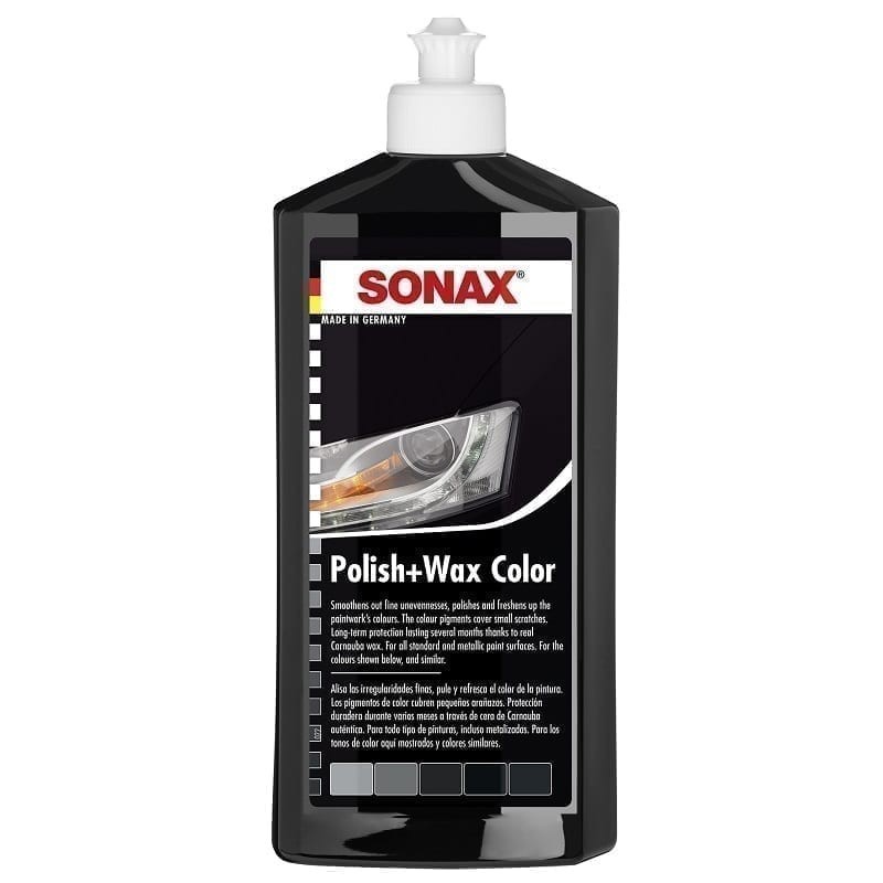 Polish cu Ceara pentru Culoarea Neagra, Polish&Wax Nanopro, 250 ml, Sonax