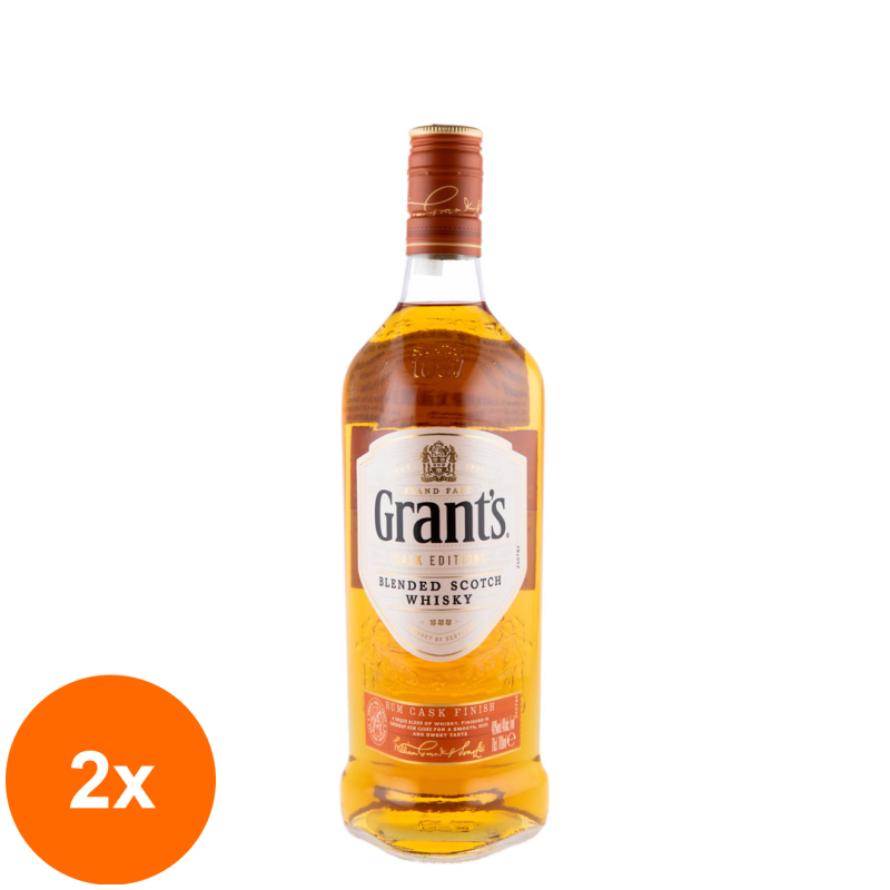 Set 2 x Whisky Grant's Rum Cask, 40%, 0.7 l