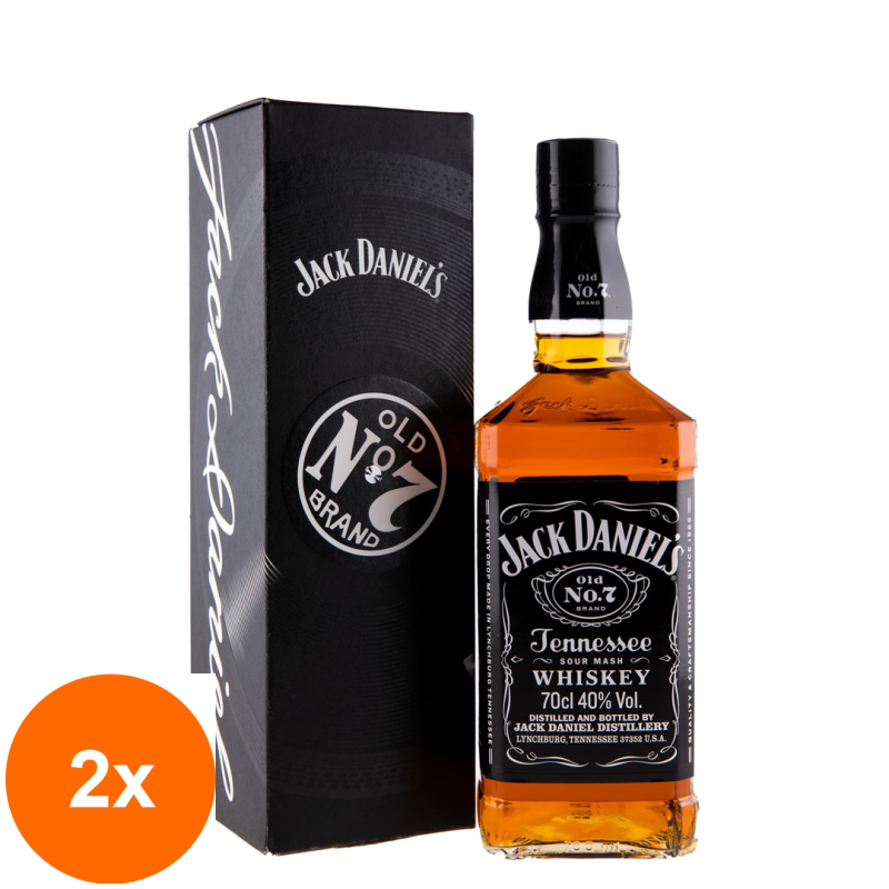 Set 2 x Whisky Jack Daniel's, Cutie Muzicala Cadou, 0.7 l
