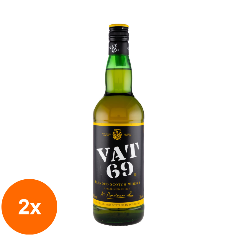 Set 2 x Whisky VAT69, Blended, 40%, 0.7 l