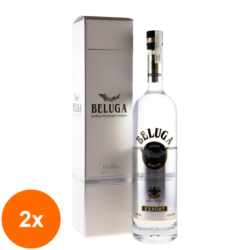 Set 2 x Vodka Beluga Noble 1.5 l, 40%