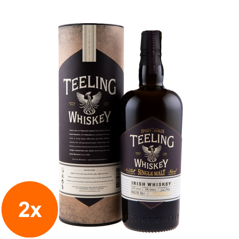 Set 2 x Whisky Teeling, Single Malt, 46%, 0.7 l