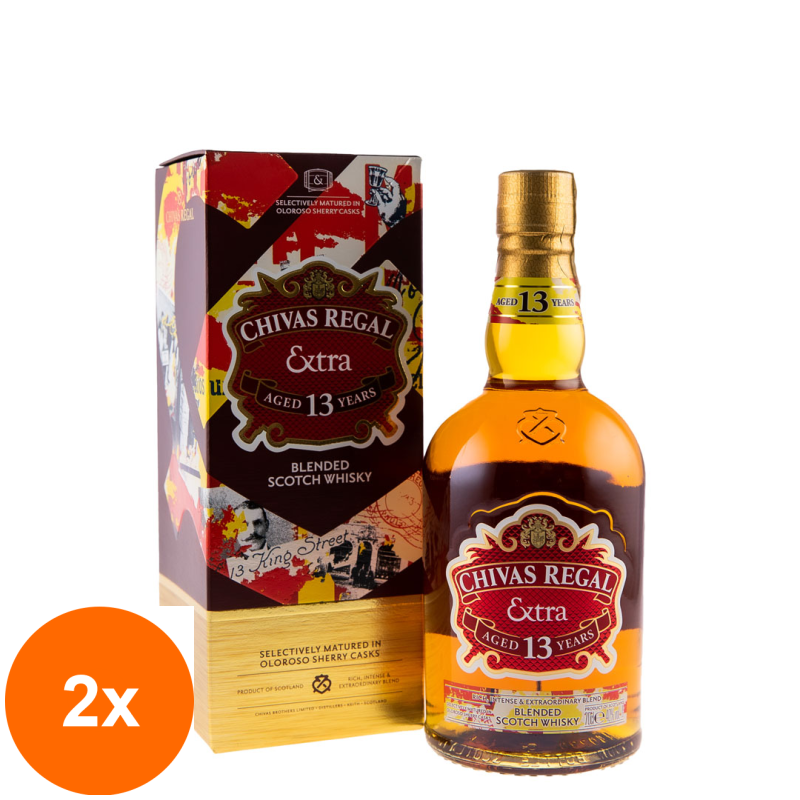Set 2 x Whisky Chivas Regal Extra Sherry Cask, 43%, 0.7 l