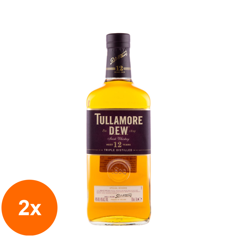 Set 2 x Whisky Tullamore Dew 12 Ani, Special Reserve, 40%, 0.7 l