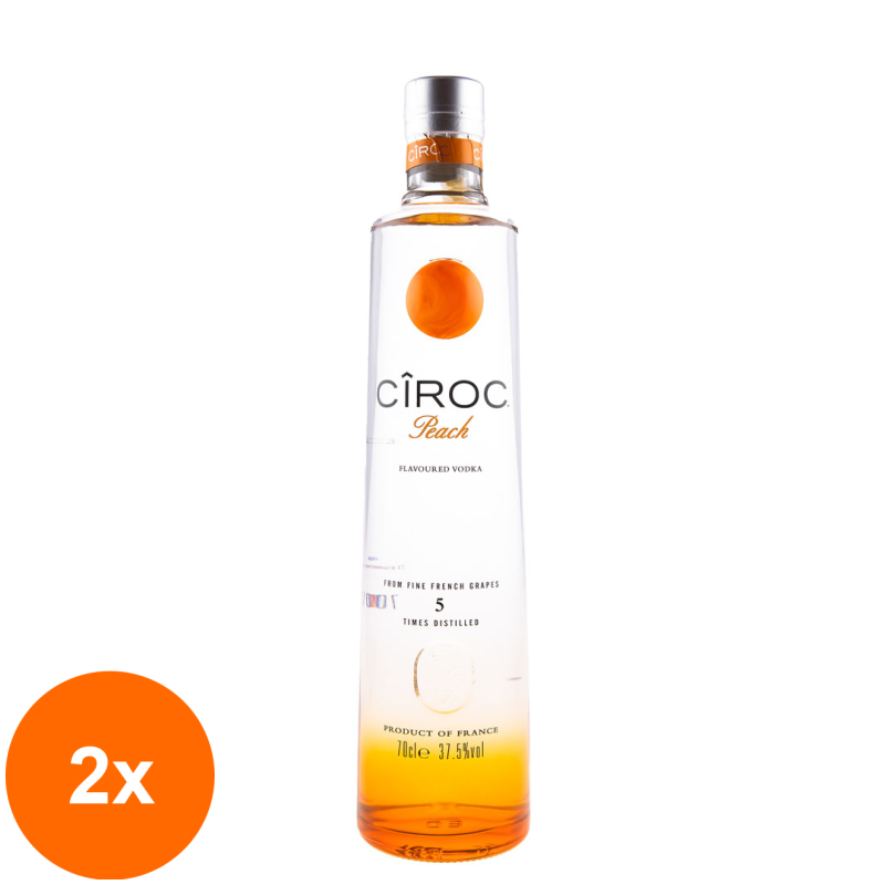 Set 2 x Vodka Peach Ciroc, 38%, 0.7 l