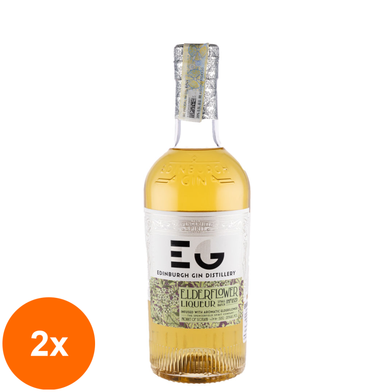 Set 2 x Lichior Flori de Soc Edinburgh Gin, 20%, 0.5 l