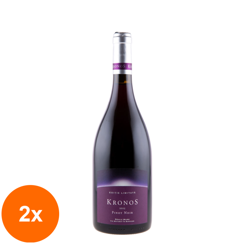 Set 2 x Vin Kronos Pinot Noir, Rosu Sec, 0.75 l