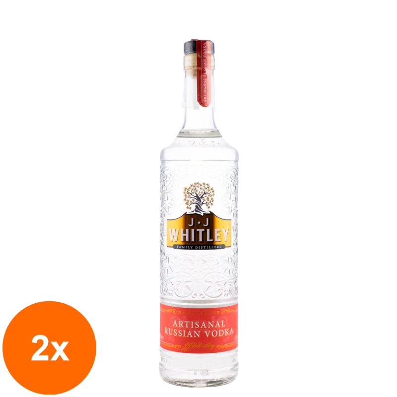 Set 2 x Vodka Artisanal Russian, JJ Whitley, 40%, 0.7 l