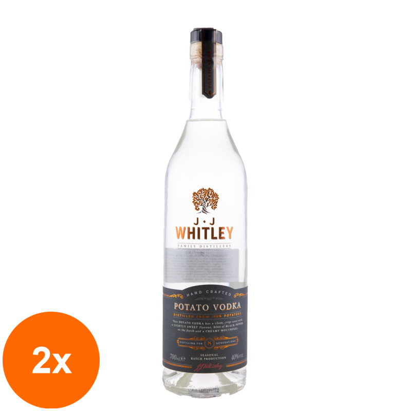 Set 2 x Vodka din Cartofi JJ Whitley 40%, 0.7 l