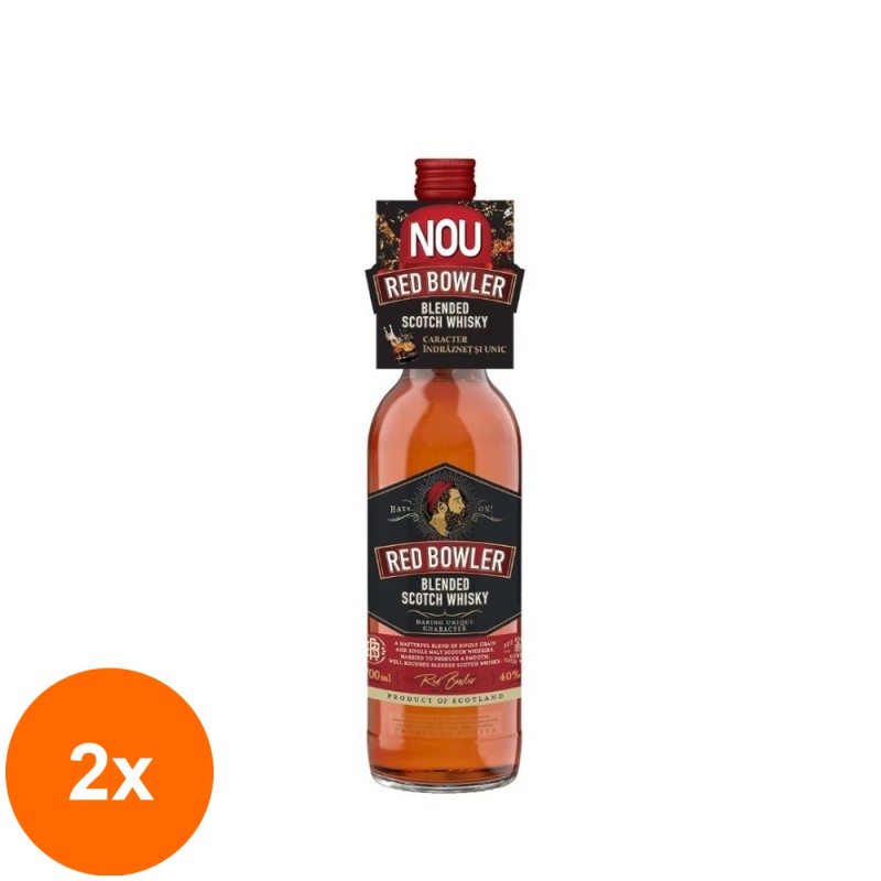 Set 2 x Whisky Red Bowler, 40%, 1 l