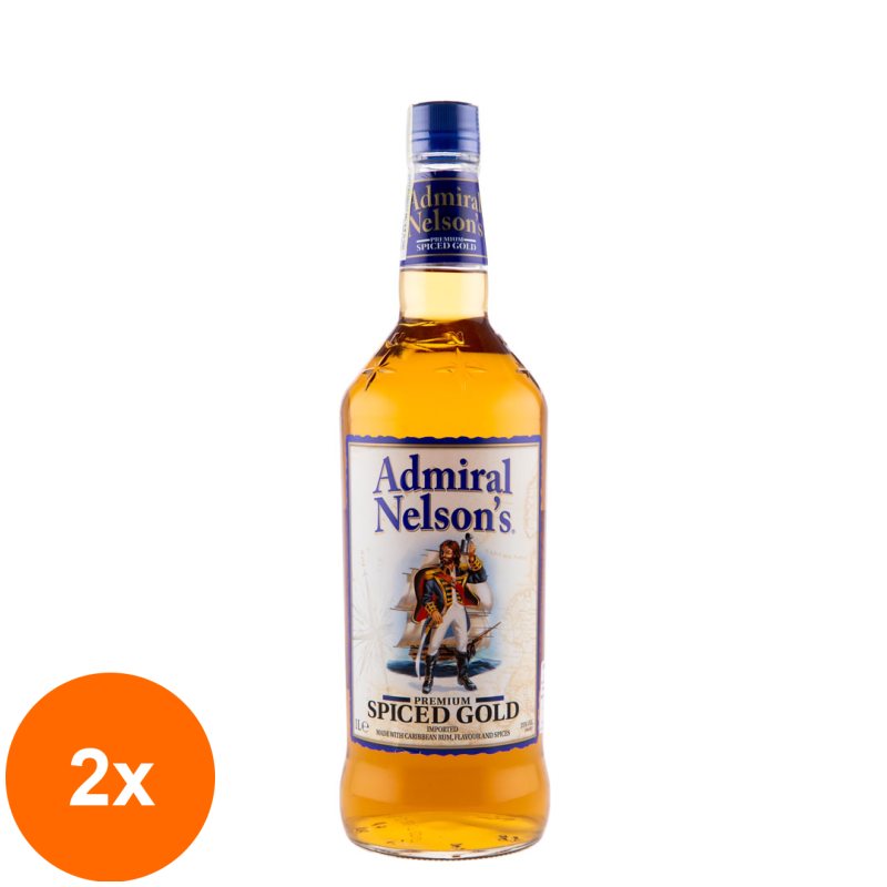 Set 2 x Rom Spice Gold, Admiral Nelson, 35%, 1 l