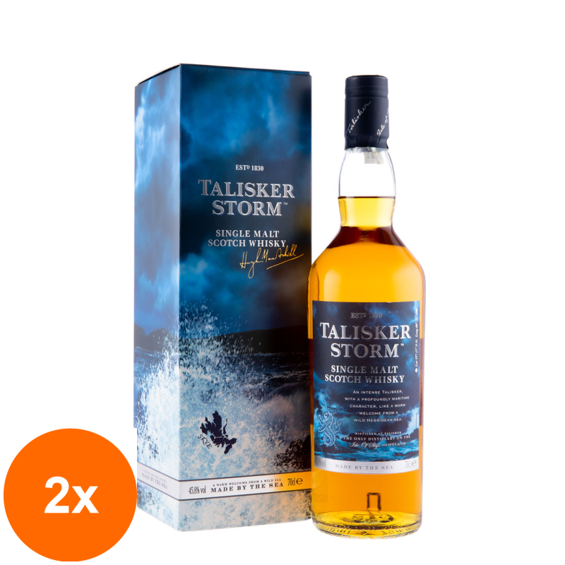 Set 2 x Whisky Single Malt, Talisker Storm, 45.8%, 0.7 l