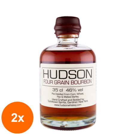 Set 2 x Whisky Hudson Four Grain Bourbon 0.35 l, 46%...