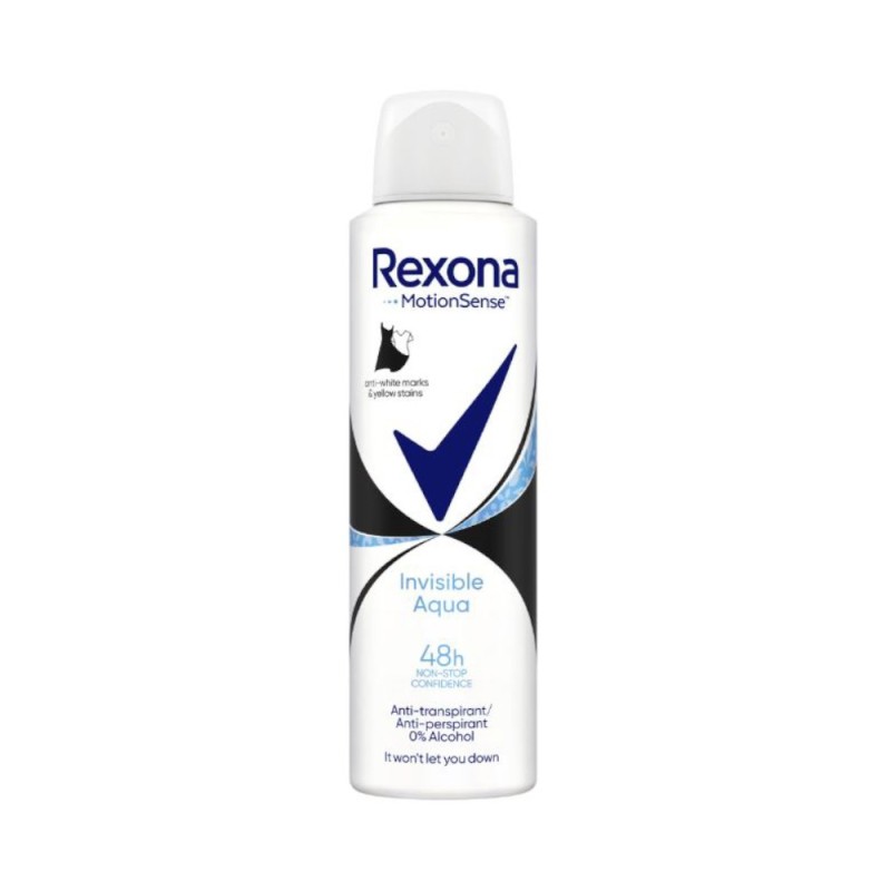 Deodorant Antiperspirant Spray Rexona Invisible Aqua pentru Femei, 150 ml