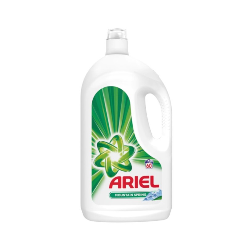 Detergent de Rufe Lichid Ariel Mountain Spring, 60 Spalari, 3.3 l