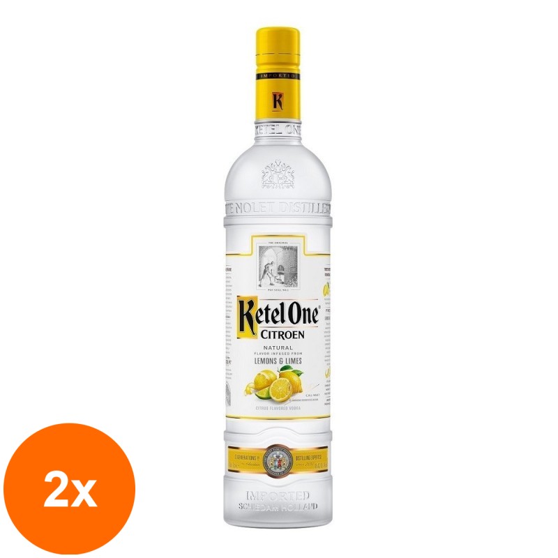 Set 2 x Vodka Citron Ketel One, 40%, 1 l