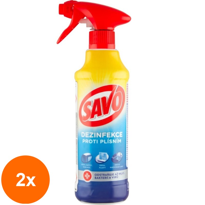 Set 2 x Spray Universal Savo Dezinfectant Antifungic, 500 ml