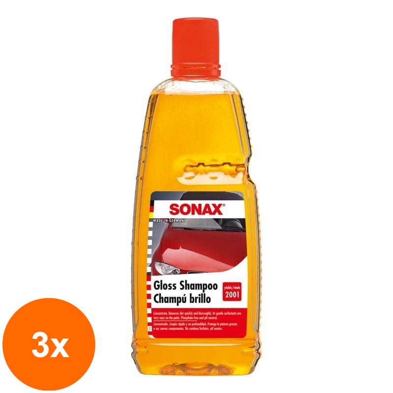 Set 3 x Sampon Concentrat, 1000 ml, Sonax