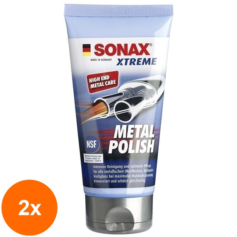 Set 2 x Polish pentru Suprafete Metalice, Sonax Xtreme