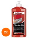 Set 2 x Polish cu Ceara pentru Culoarea Rosie, Polish&Wax Nanopro, 500 ml, Sonax