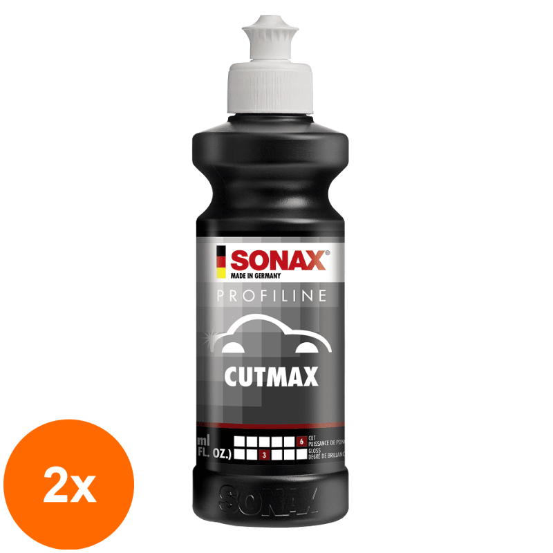 Set 2 x Solutie Abraziva pentru Corectia Vopselei, Profiline Cutmax , 250 ml, Sonax