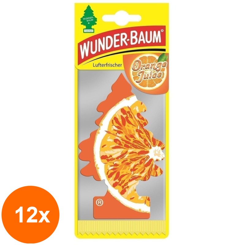 Set 12 x Odorizant Auto Orange Juice, Wunder-Baum